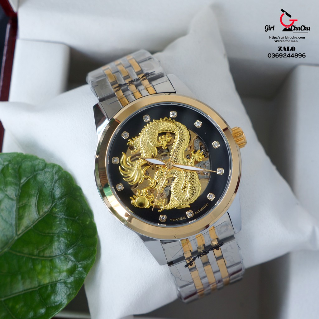 Đồng Hồ Nam Tevise Rồng Phụng Máy Cơ automatic