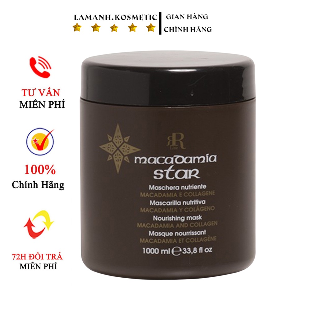 Ủ tóc hấp phục hồi tóc kem hấp hấp tóc MACADAMIA STAR hũ  1000ml hàng chính hãng