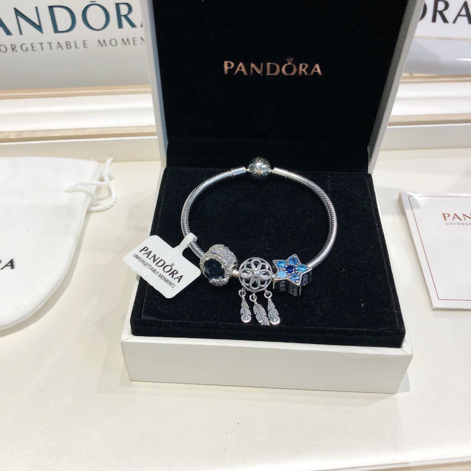 Pandora Vòng Tay Mạ Bạc 925 Mặt Dreamcatcher as68 am485 Mới