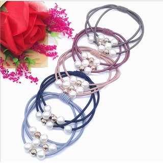 Dây Cột Tóc Đính Ngọc Trai Đơn Giản Cho Nữ
