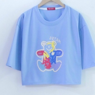 Áo thun croptop tay lỡ from rộng frisize từ 40-70kg