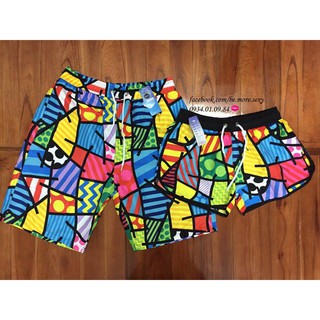 Quần cặp đôi nam nữ đi biển nhiều màu