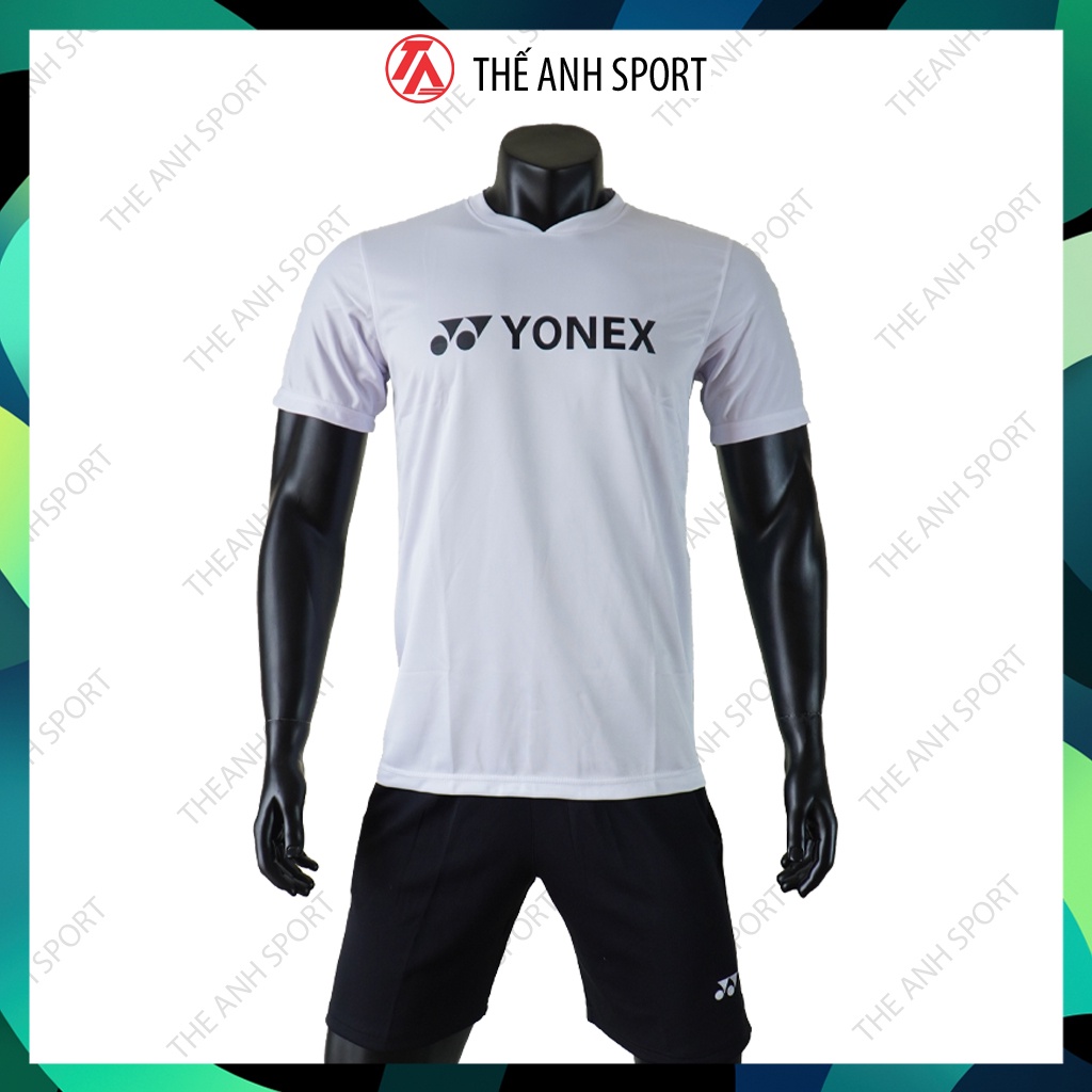 Áo cầu lông training cộc tay, áo yonex tập luyện và thi đấu cầu lông chất liệu mát mẻ