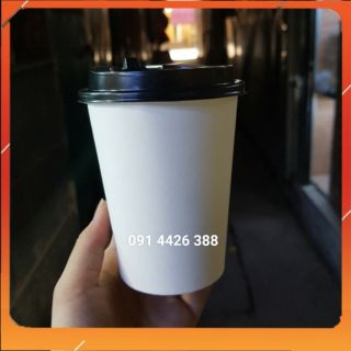 50 Cốc Giấy Có Nắp cafe ❤ 12oz 400ml