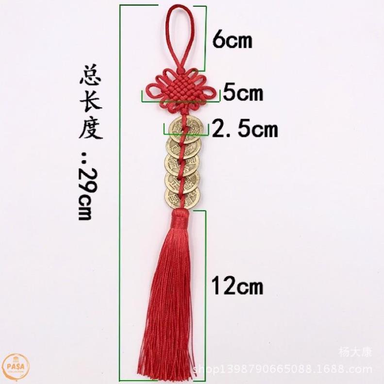Dây đồng xu ngũ đế, dây đồng xu phong thủy chiêu tài lộc may mắn