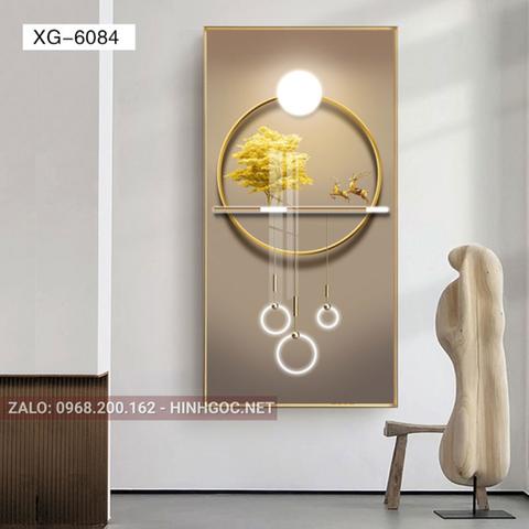 B17 Tranh Treo Tường Phòng Khách/ Ngủ/ Đại Sảnh Khách Sạn Hươu Nai Phú Quý chất liệu tráng Gương