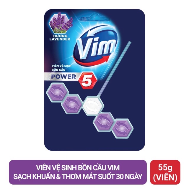 Viên Vệ Sinh Bồn Cầu Vim 55g tím