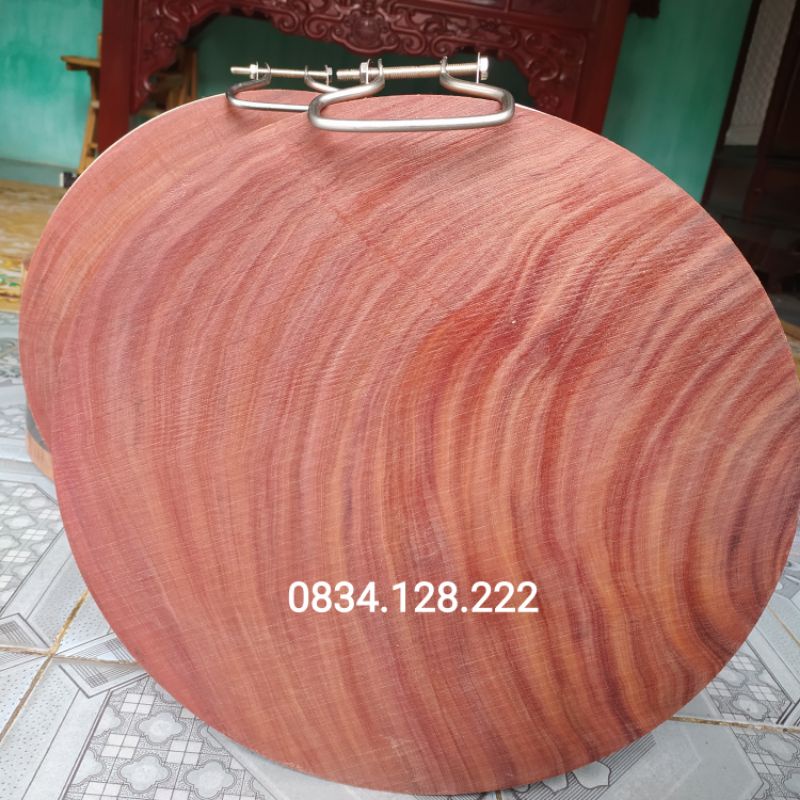Thớt gỗ Nghiến đường kính 34cm, Thớt gỗ Nghiến không tâm