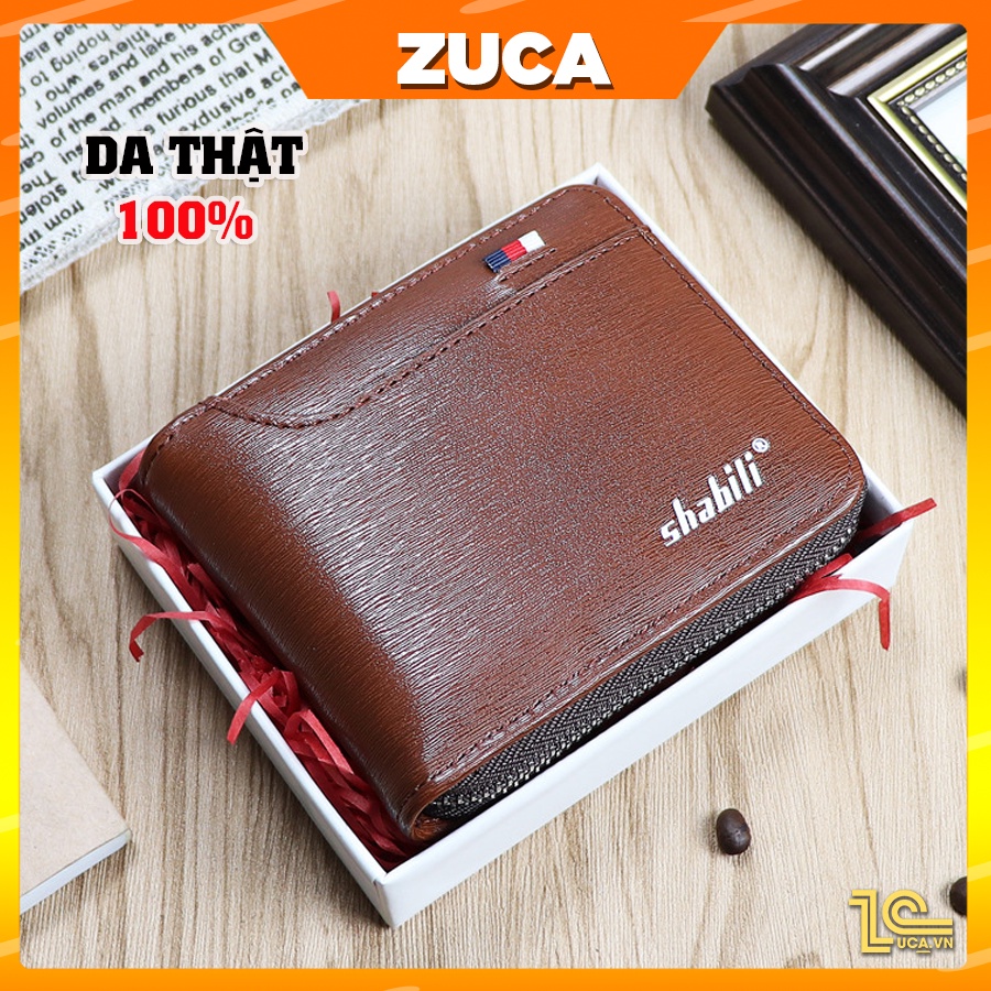 Ví Nam Da Bò Dáng Đứng Chính Hãng ZUCA - Bảo Hành 12 tháng AN10