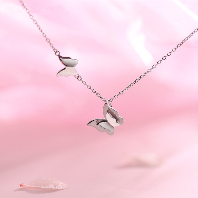 Dây chuyền Vòng cổ nữ hình cặp bướm nhỏ siêu xinh BAG U DCCAPBUOM26