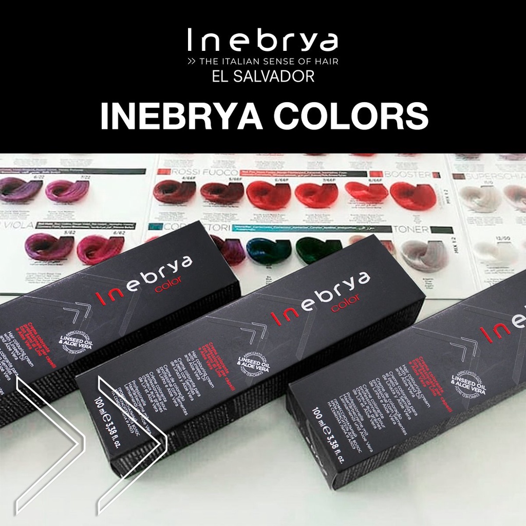 MÀU NHUỘM INEBRYA 7/9 100ML + Oxy 120ml + Chén cọ nhuộm