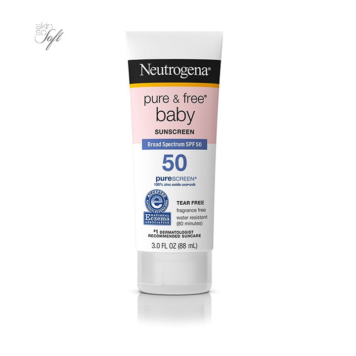 Kem Chống Nắng Cho Trẻ Em Neutrogena Pure & Free Baby Sunscreen Broad Spectrum SPF50+ (88ml) - skinsosoft