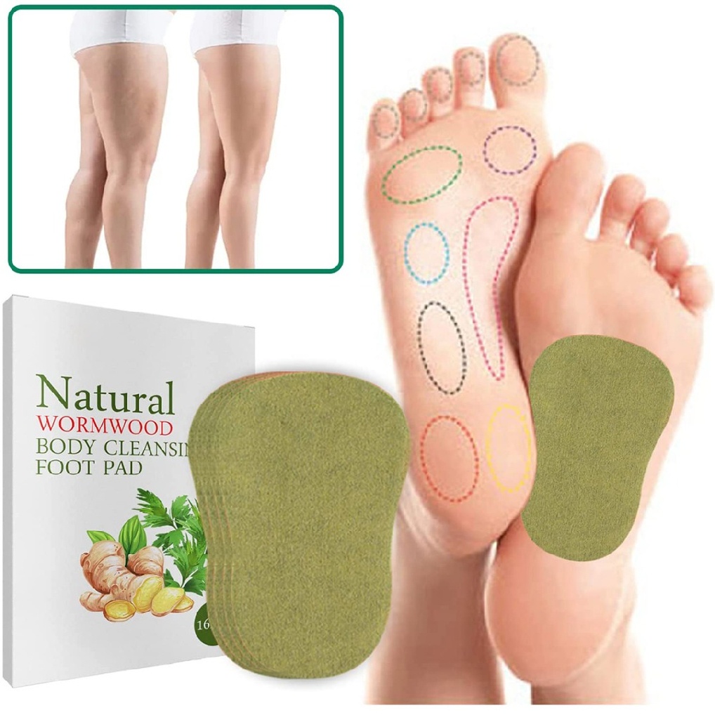 Natural Wormwood Body Cleansing Foot Pads Anti Swelling Ginger Patch