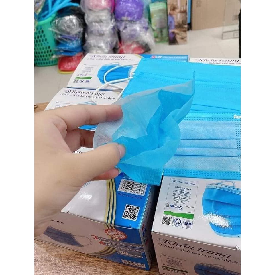 Khẩu trang y tế 4 lớp kháng khuẩn cao cấp màu trắng đen xanh ghi | BigBuy360 - bigbuy360.vn