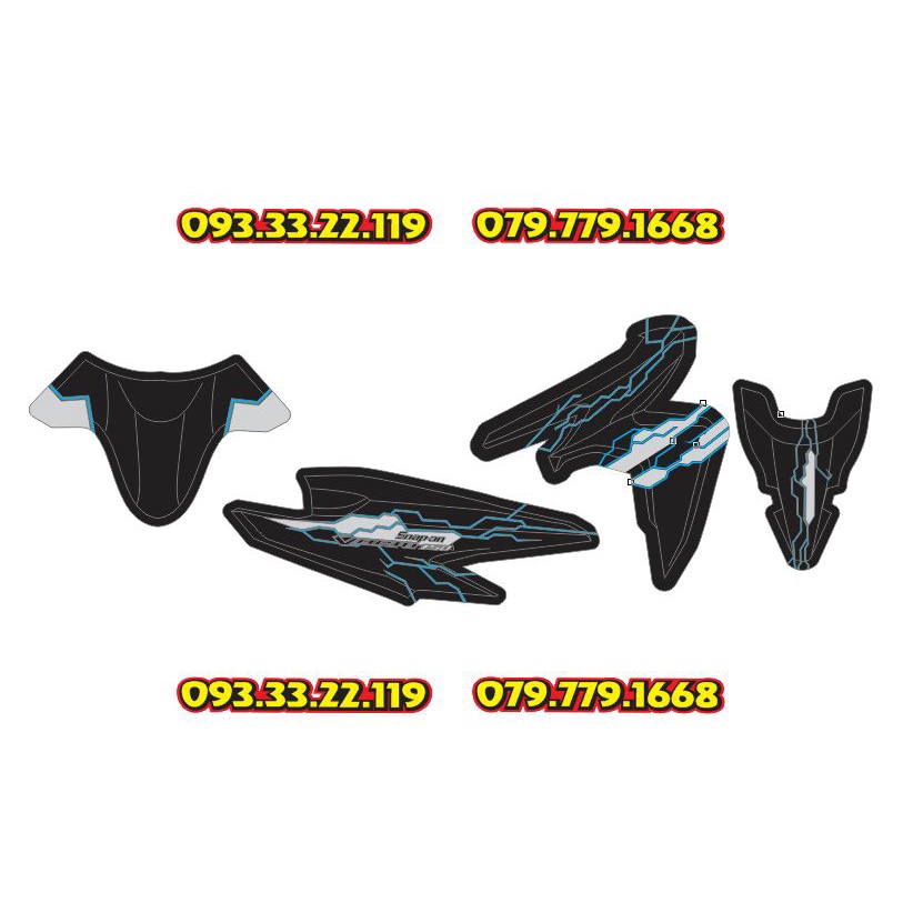 Tem Rời Decal Dán Xe Honda Vario Dán Xe Đen Nhám - Tem Đậm Chất Bụi
