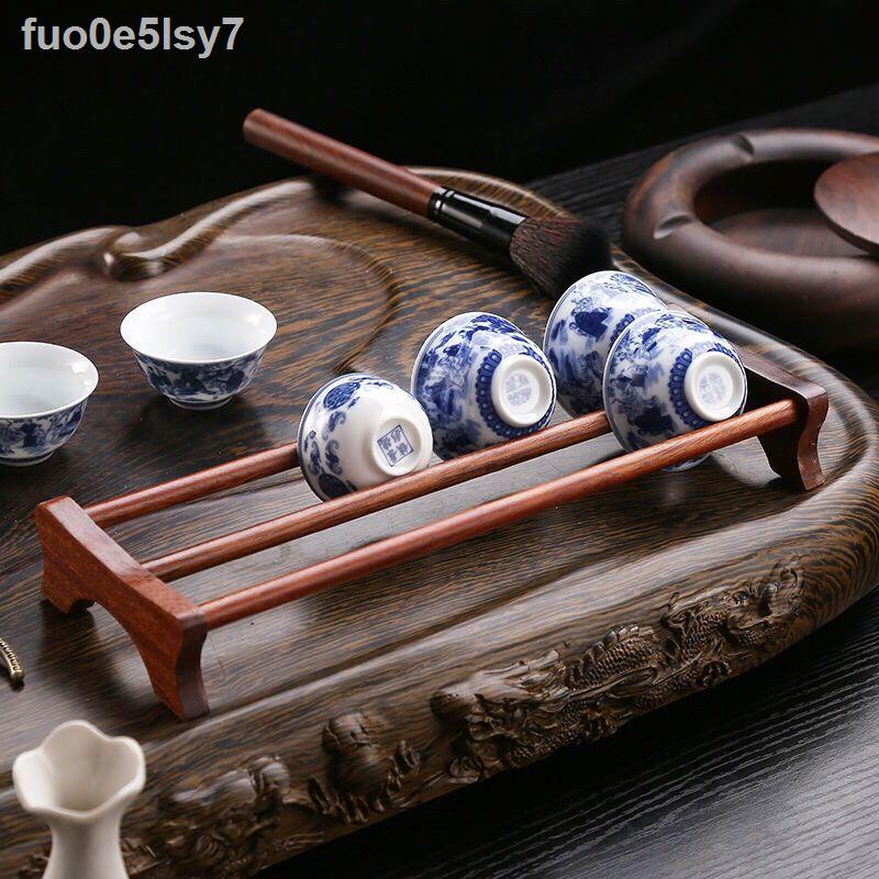 Bộ tách trà bằng gỗ đặc ngăn đựng cốc Kung Fu Phụ kiện đạo Khay nước làm khô có đế lót ly