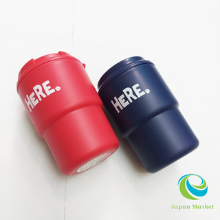 Cốc uống nước nắp xoay có lỗ cắm ống hút Yamada Nhật
