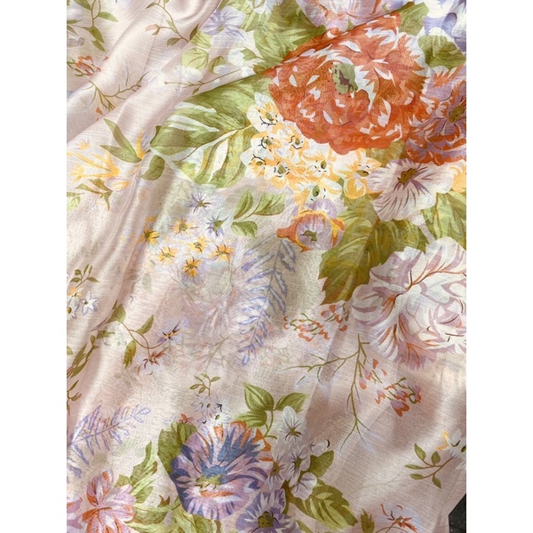 Vải tơ xước oganza may áo dài đầm áo kiểu V1938