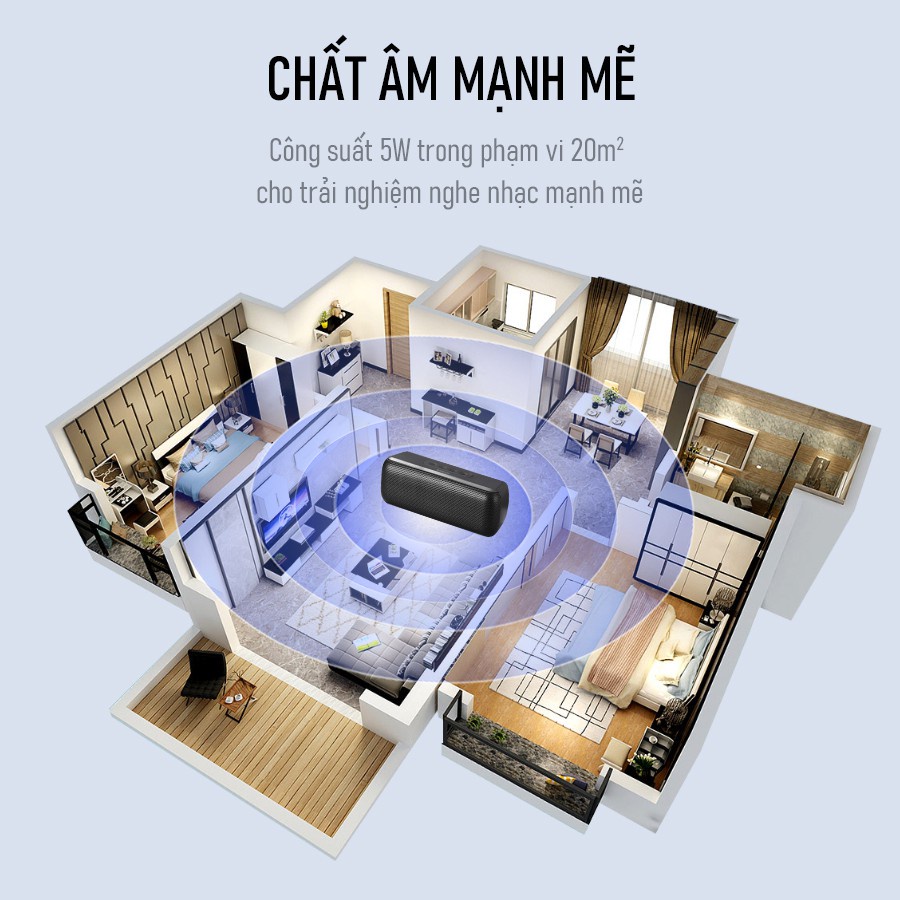 Loa Bluetooth ROBOT RB220 Công Suất 5W Kết Nối 2 Loa Cùng Lúc Hỗ Trợ Thẻ Nhớ SD Và USB Bảo hành 12 tháng 1 đổi 1