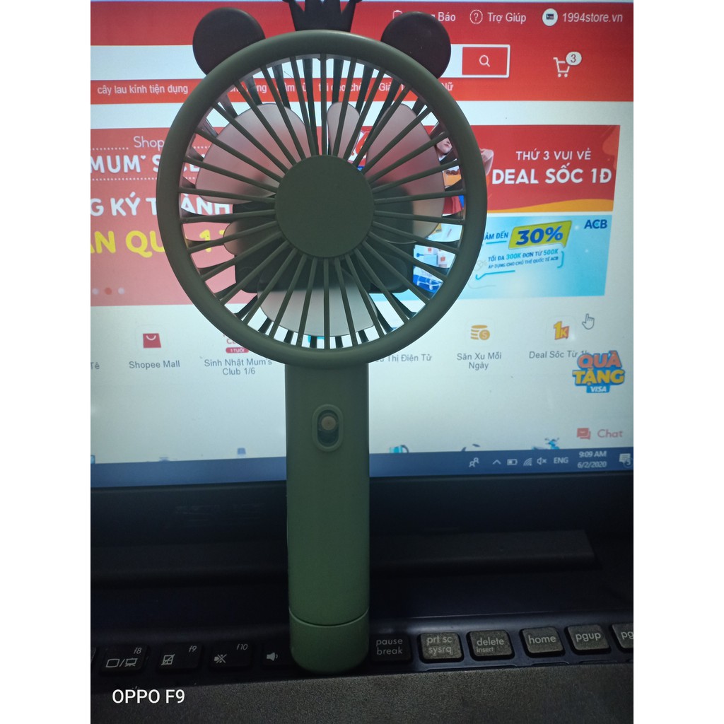 Quạt Cầm Tay Tích Điện Thông Minh Có Để Để Bàn Kết Hợp Cùng Với PIN Và Dây Sạc,Quạt Cầm Tay Tích Điện | BigBuy360 - bigbuy360.vn