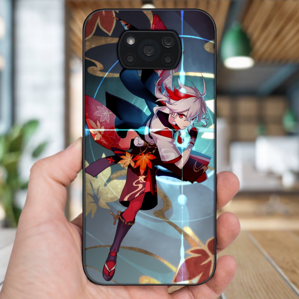 Ốp lưng Xiaomi Poco X3, Poco X3 Pro, Poco X3 NFC viền đen in hình Kazuha Genshin Impact
