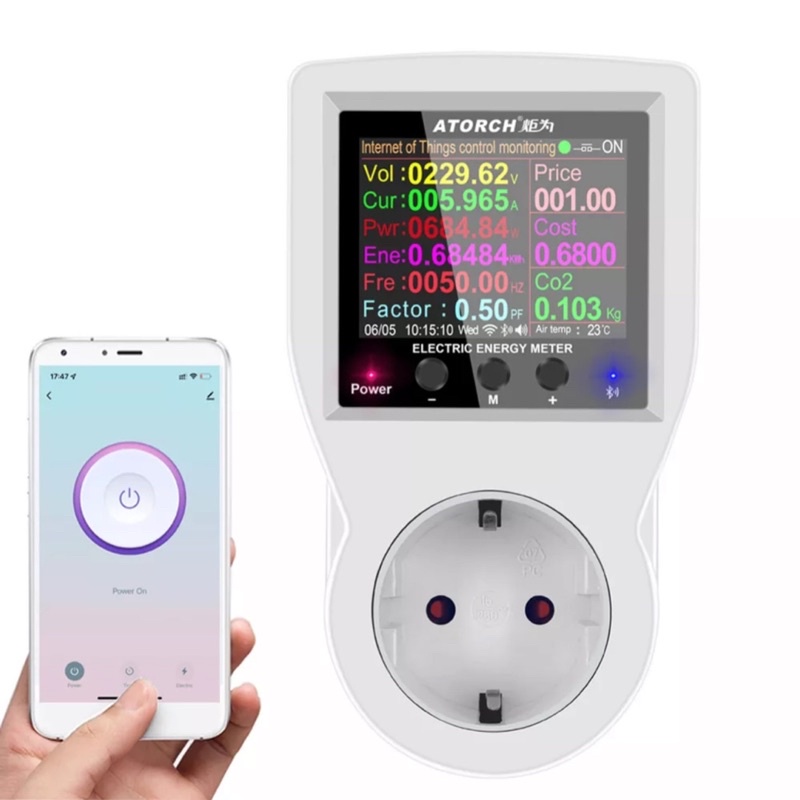 Đồng hồ đo điện Wifi Tuya 100A 26500W