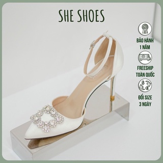 Giày cao gót ♥️Freeship♥️ Giày cưới cô dâu cao cấp, độc quyền bởi SHE SHOES -GC07003