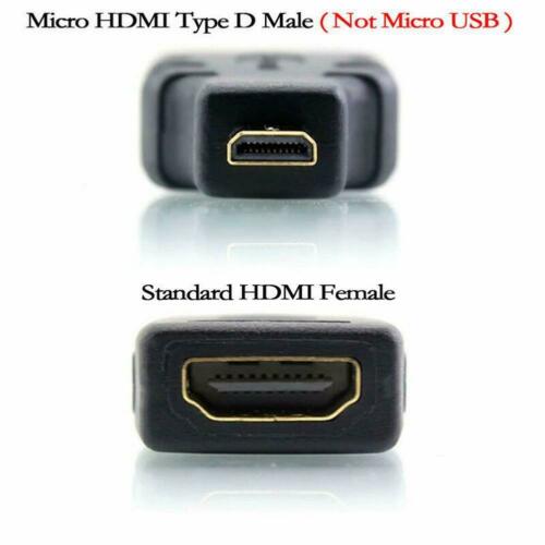 1pcs Type D New Micro Hdmi-M To Hdmi-F Micro-To-Standard C3N4