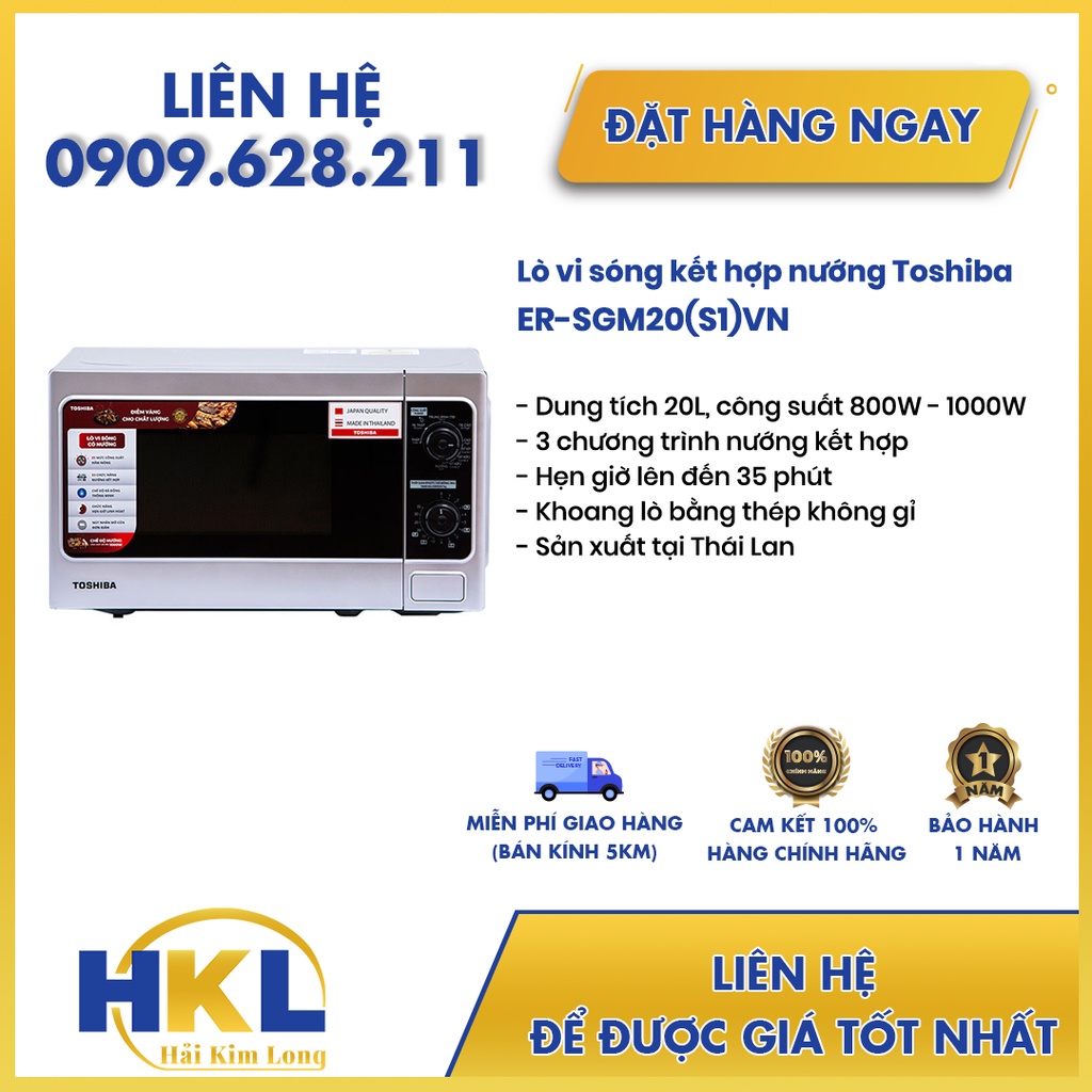 Lò vi sóng có nướng Toshiba ER-SGM20VN 20 lít