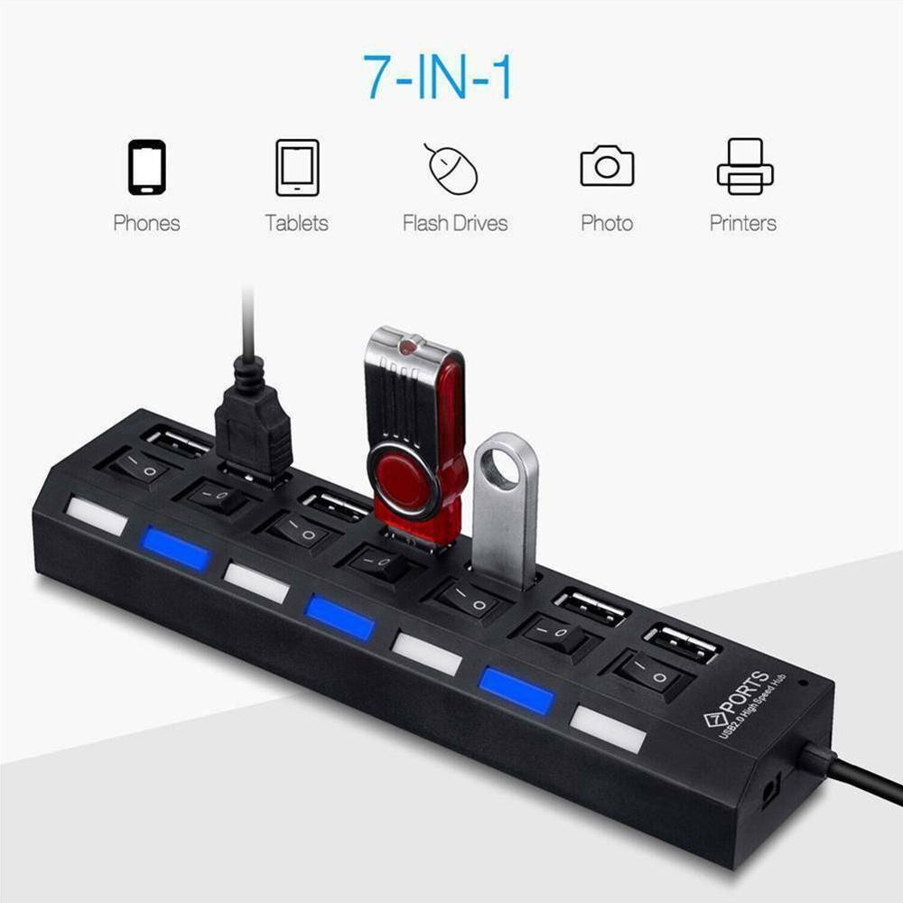 Hub Chia 7 Cổng Usb 2.0 Cho Laptop