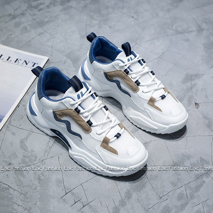 Giày Thể Thao Nam Tập Gym Chạy Bộ Thể Dục Eric Fashion giày sneaker nam cổ thấp giá rẻ G241