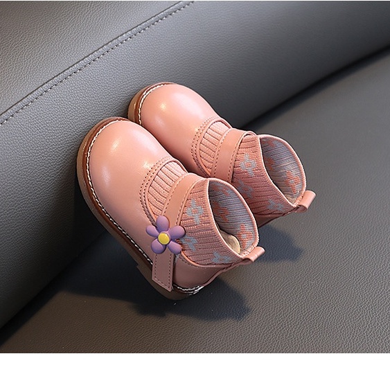 Siêu xinh_ Giày len cổ cao, Bốt len cao cổ sành điệu cho bé gái size 15-25