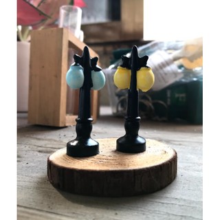 [TIỂU CẢNH - ẢNH THẬT] Mô hình cột đèn công viên trang trí cây sen đá, xương rồng, cây cảnh