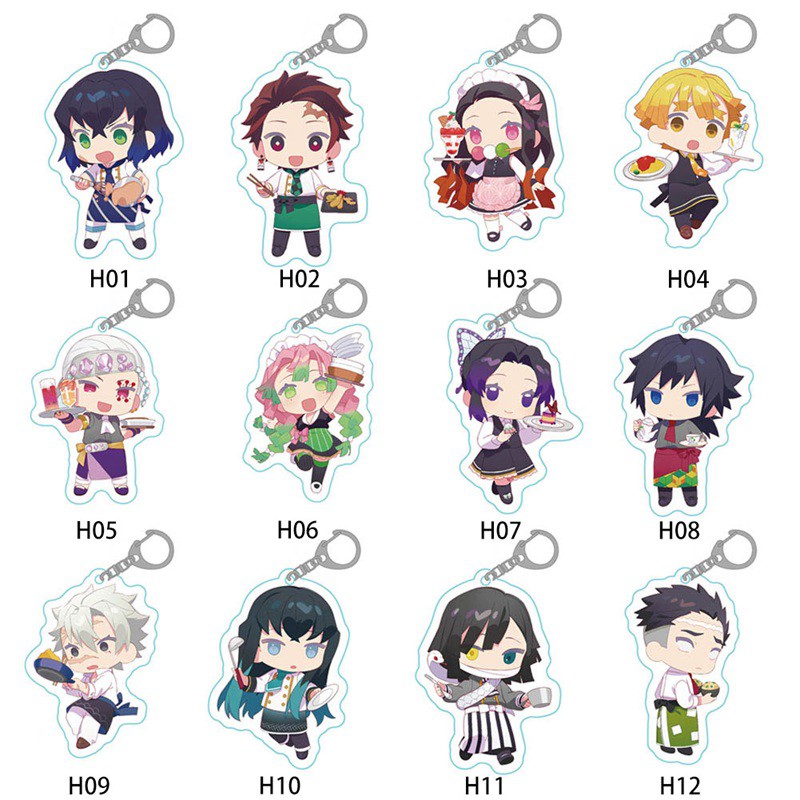 New product Demon Slayer Blade Acrylic Keychain Pendant Tanjiro Immortal Chuan Butterfly Ninzai