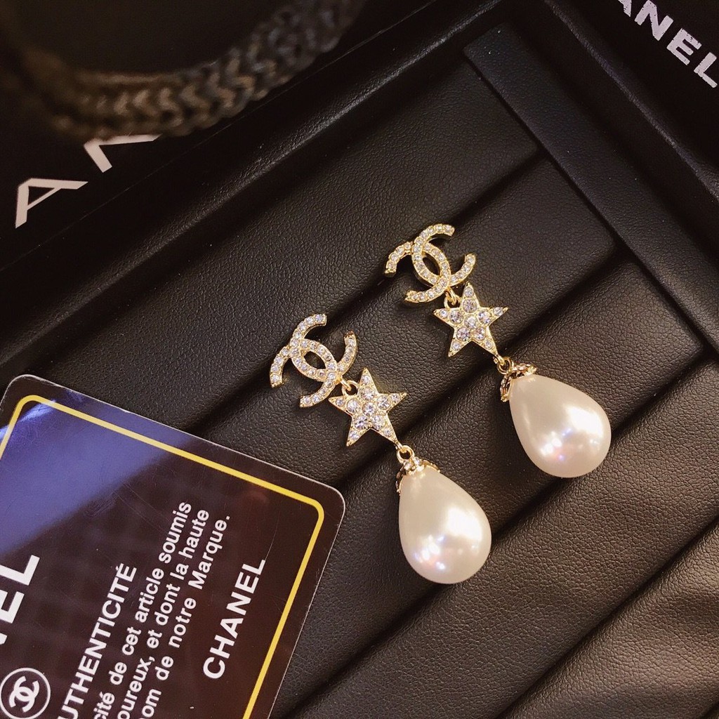 Bông Tai Mạ Bạc 925 Đính Đá Và Ngọc Trai Nhân Tạo Thời Trang