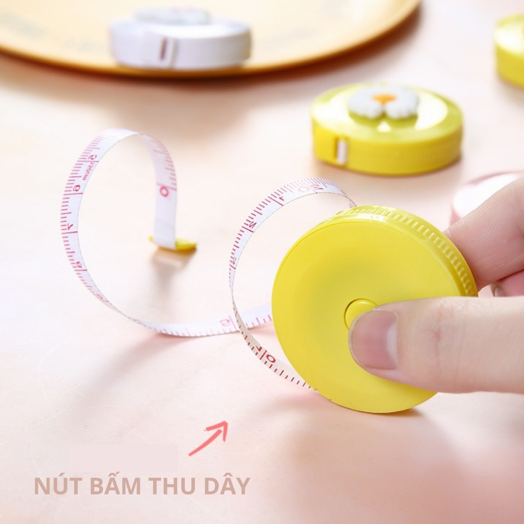 Thước dây đo kích thước/may đo quần áo cuộn tròn tự động thông minh MeiDu siêu cute  đồ dùng tiện ích