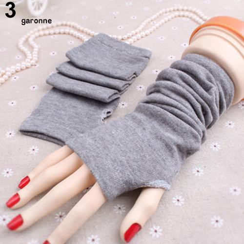Găng tay len dài hở ngón thời trang nữ tính