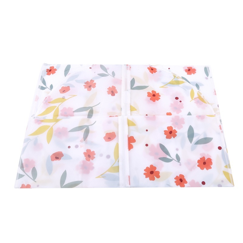 Floral Printed Fad Clothing Hanging Garment Suit Coat Dust Cover Protector Wardrobe Storage Bag