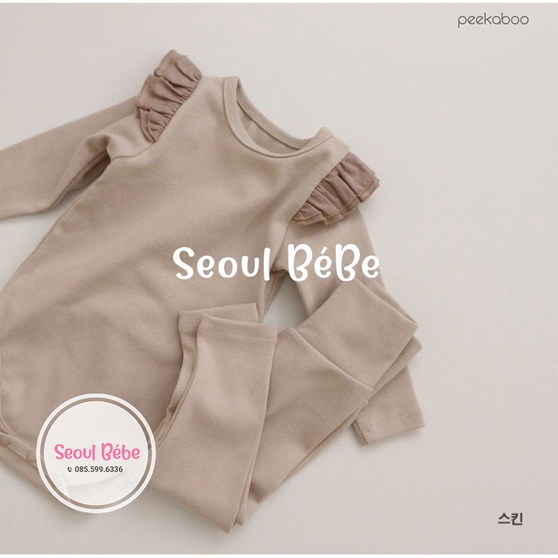 Bộ suit/rời tay bèo MiNyong Peekaboo made in Korea