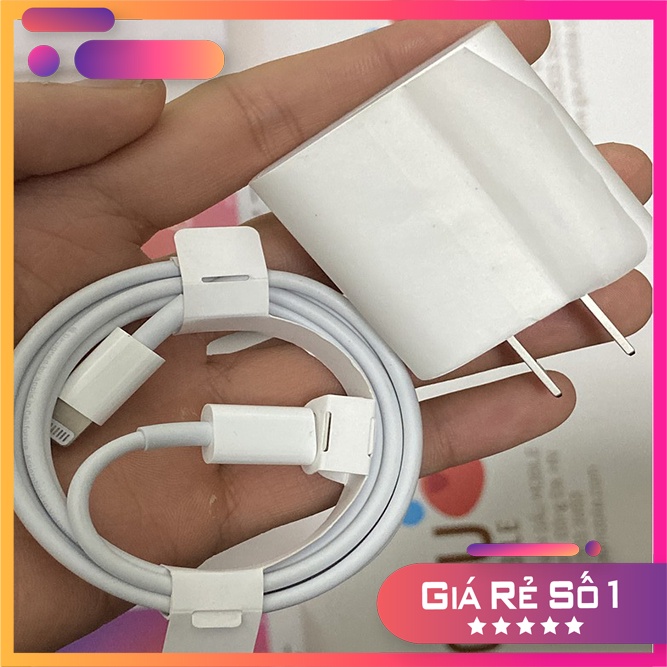 [Chính Hãng] Combo Sạc+Cáp iPhone: Type-C 18W + USB-C to Lightning