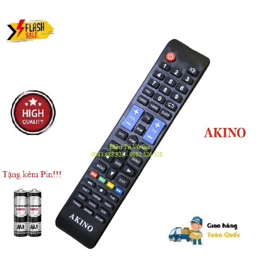 Remote Điều khiển tivi AKINO các dòng LED/LCD/ Smart TV- Hàng loại 1 Chất lượng cao Tặng kèm Pin!