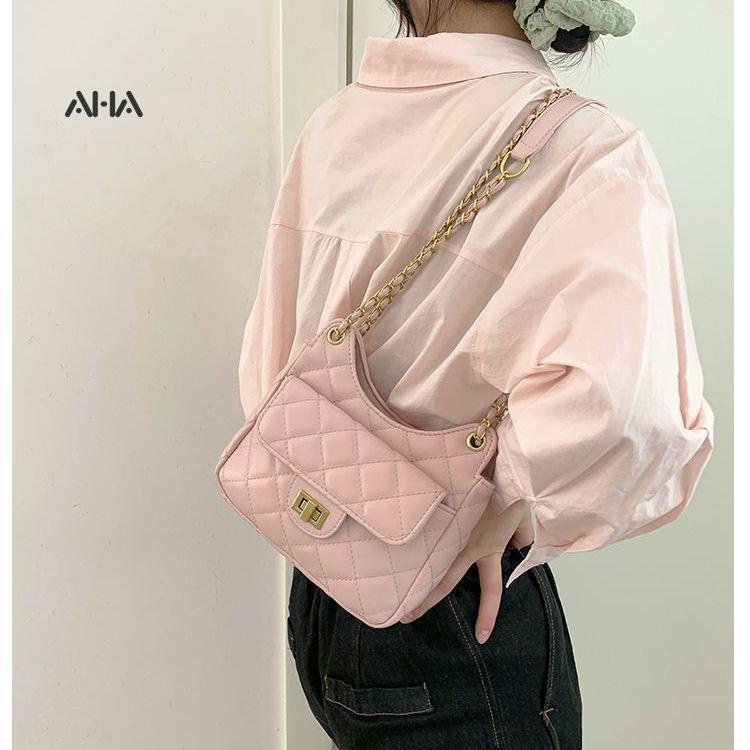 Túi xách AHA official cỡ nhỏ phối dây xích thời trang dành cho nữ