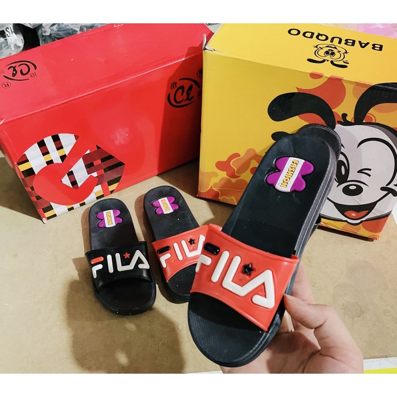 dép nam nữ tiểu Fil-a (sale sốc) dép trẻ con cỡ tăng lên 1-2 size