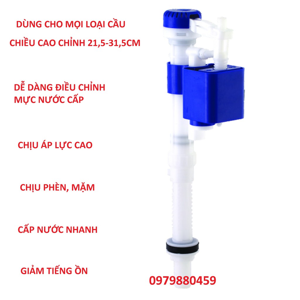 Van cấp, cụm cấp bàn cầu đa năng, chịu áp, chịu phèn, cho mọi bàn cầu