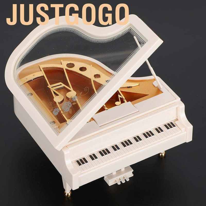 Hộp Nhạc Bằng Gỗ Thông Hình Đàn Piano Trang Trí