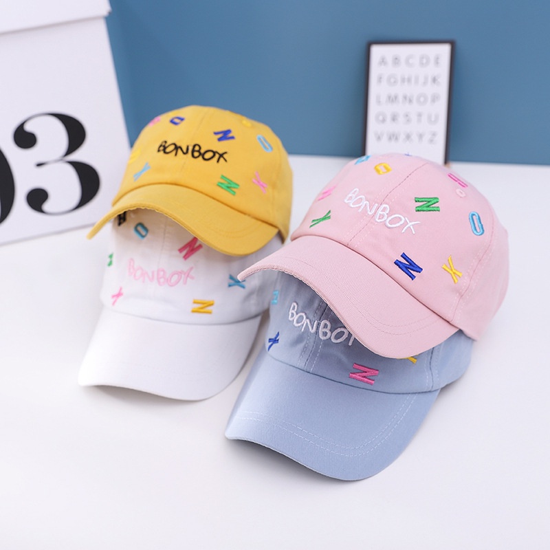 Mũ Lưỡi Trai Chống Nắng Thêu Họa Tiết Hoạt Hình Dễ Thương Thời Trang Xuân Hè Cho Bé 1-3 Tuổi