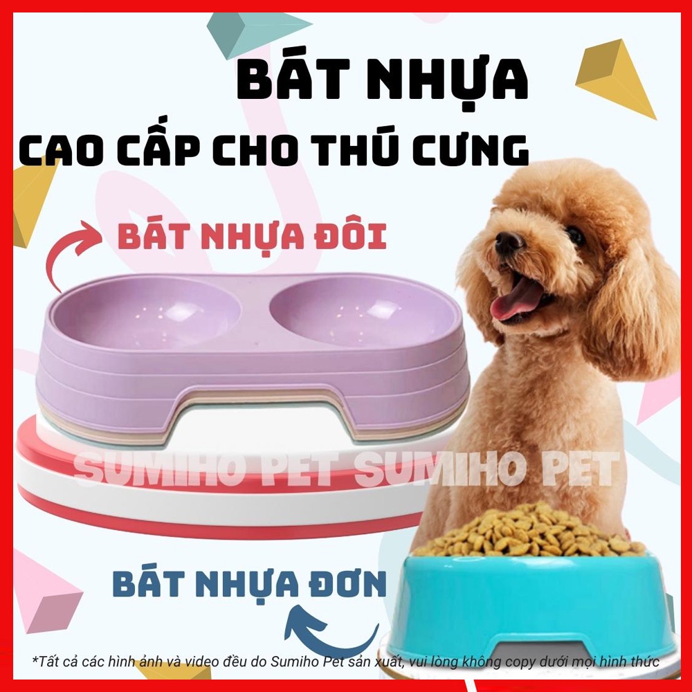Bát ăn và nước uống cho thú cưng Sumiho chất liệu lúa mạch thân thiện môi trường