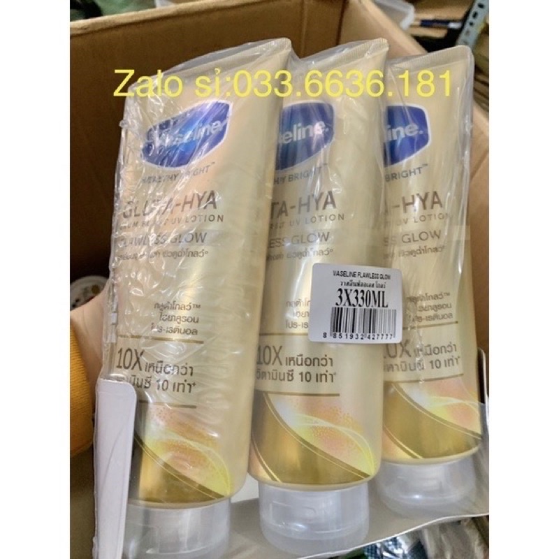 dưỡng thể trắng da vaseline 10x màu vàng dành cho ban ngày chai 300g Thái Lan