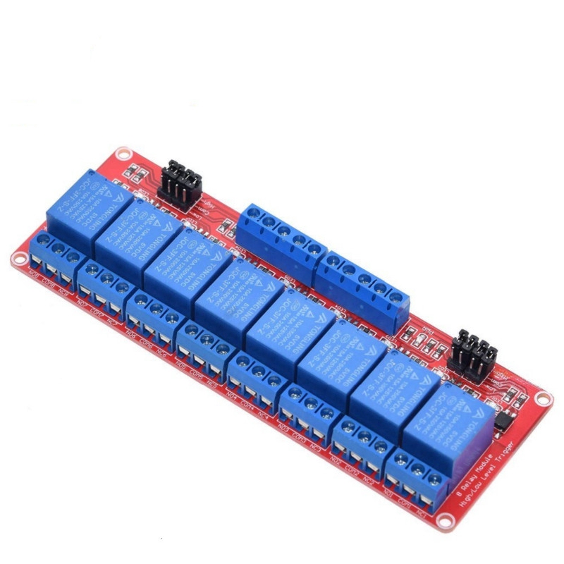 Mô-đun Điều Khiển Kích Hoạt Rơle 8 Kênh 5V/12V/24V Mức Cao Và Thấp Kèm Bộ Cách Ly Quang Tiện Dụng