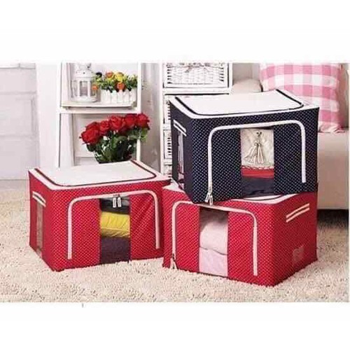 (GIAO MÀU NGẪU NHIÊN)Túi đựng chăn màn, quần áo gấp gọn khung sắt, cao cấp